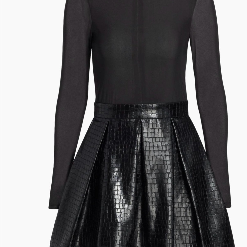 Alice + Olivia Black Midi Dress